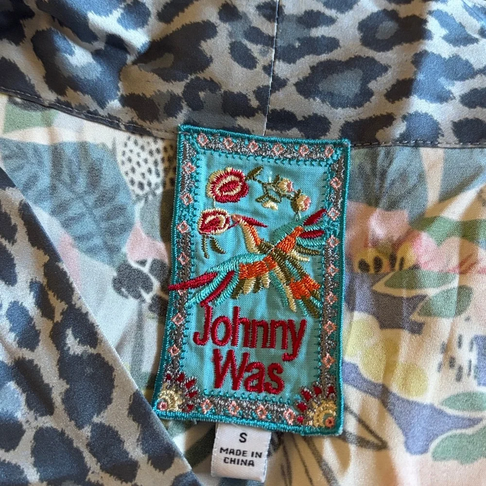 Johnny Was Chelsea Garden Silk Kimono Dress - Picture 9 of 9